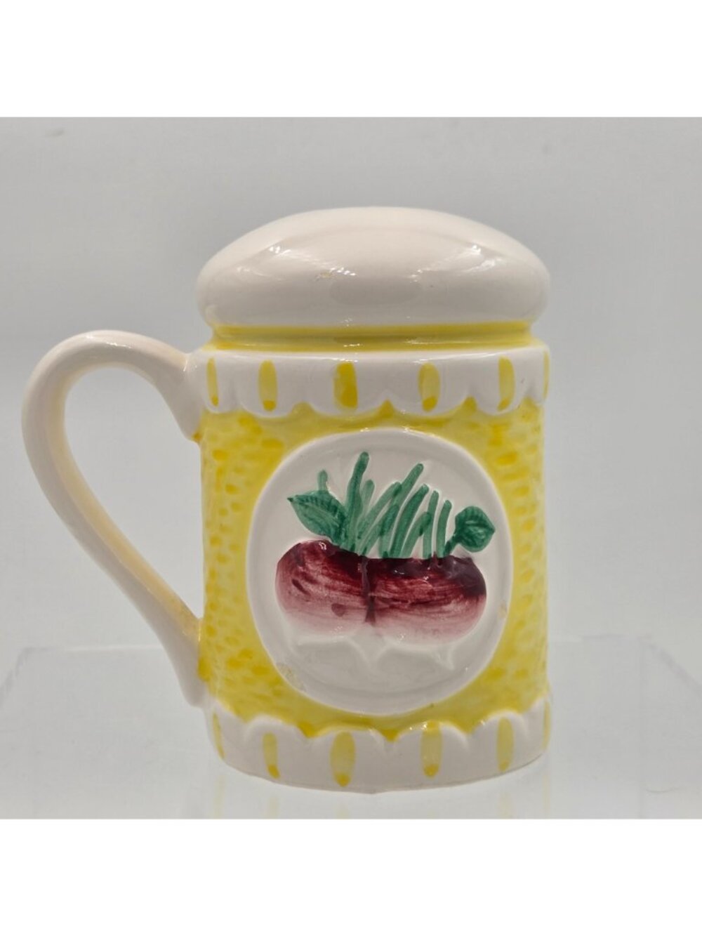 Market Basket Hand Painted Fruit and Vegetable Pitcher Cup Sugar Shaker Set - Picture 3 of 16